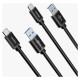 Dudao cable USB cable - USB Type C Super Fast Charge 1 m black (L5G-Black)