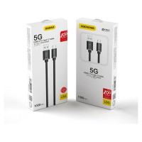 Dudao cable USB cable - USB Type C Super Fast Charge 1 m black (L5G-Black)