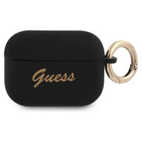 Guess GUAPSSSK AirPods Pro cover black/black Silicone Vintage Script