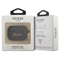 Guess GUAPSSSK AirPods Pro cover black/black Silicone Vintage Script