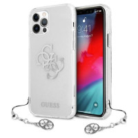Guess GUHCP12LKS4GSI iPhone 12 Pro Max 6.7" Transparent hardcase 4G Silver Charms Collection