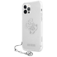 Guess GUHCP12LKS4GSI iPhone 12 Pro Max 6.7" Transparent hardcase 4G Silver Charms Collection