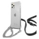 Guess GUHCP12MKC4GSSI iPhone 12/12 Pro 6.1" Transparent hardcase 4G Silver Chain