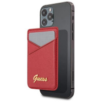 Guess Wallet Card Slot GUWMSSASLRE MagSafe Saffiano red/red