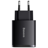 Baseus Compact fast charger 2x USB / USB Type C 30W 3A Power Delivery Quick Charge black (CCXJ-E01)