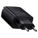 Baseus Compact fast charger 2x USB / USB Type C 30W 3A Power Delivery Quick Charge black (CCXJ-E01)