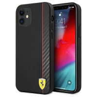 Ferrari FESAXHCP12SBK iPhone 12 mini 5.4" black/black hardcase On Track Carbon Stripe