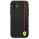 Ferrari FESAXHCP12SBK iPhone 12 mini 5.4" black/black hardcase On Track Carbon Stripe