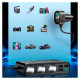 Joyroom JR-CL06 9in1 car charger 154W 5x USB-A / USB-C / 3x cigarette lighter socket PD QC PPS - black