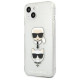 Karl Lagerfeld KLHCP13SKCTUGLS iPhone 13 mini 5,4" srebrny/silver hardcase Glitter Karl`s & Choupette