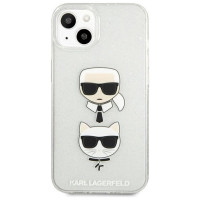 Karl Lagerfeld KLHCP13SKCTUGLS iPhone 13 mini 5,4" srebrny/silver hardcase Glitter Karl`s & Choupette