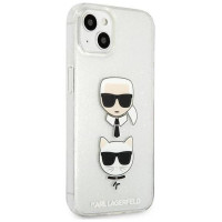 Karl Lagerfeld KLHCP13SKCTUGLS iPhone 13 mini 5,4" srebrny/silver hardcase Glitter Karl`s & Choupette