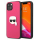Karl Lagerfeld KLHCP13SPKMP iPhone 13 mini 5,4" różowy/pink hardcase Leather Ikonik Karl`s Head Metal