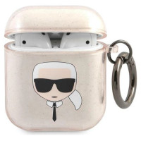 Karl Lagerfeld KLA2UKHGD AirPods cover złoty/gold Glitter Karl`s Head
