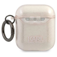 Karl Lagerfeld KLA2UKHGD AirPods cover złoty/gold Glitter Karl`s Head