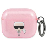 Karl Lagerfeld KLA3UKHGP AirPods 3 cover różowy/pink Glitter Karl`s Head