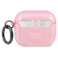 Karl Lagerfeld KLA3UKHGP AirPods 3 cover różowy/pink Glitter Karl`s Head