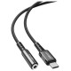 Acefast audio cable USB Type C - 3.5mm mini jack (female) 18cm, DAC, AUX black (C1-07 black)