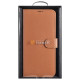 Icarer Haitang Leather Wallet Case Leather Case for Samsung Galaxy S22 + (S22 Plus) Wallet Housing Cover Brown (AKSM05BN)