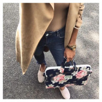 Canvaslife Briefcase Laptop Bag 15-16'' - Navy Blue/Pink
