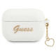 Guess GUAPLSCHSH AirPods Pro cover white/white Silicone Charm Heart Collection
