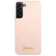 Guess GUHCS22MLSLMGPP S22+ S906 pink/pink hardcase Silicone Script Metal Logo