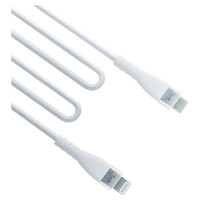 3Mk Protection 3MK HyperSilicone MFI USB-C / Lightning cable white 1m 20W 3A