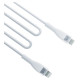 3Mk Protection 3MK HyperSilicone MFI USB-C / Lightning cable white 1m 20W 3A