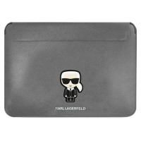 Karl Lagerfeld Saffiano Ikonik Karl case for a 16" laptop - silver