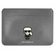 Karl Lagerfeld Saffiano Ikonik Karl case for a 16" laptop - silver