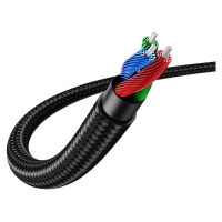 Ugreen angled AUX cable 2 x mini jack 3.5 mm 1.5m blue (AV112)
