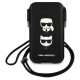 Karl Lagerfeld Saffiano Ikonik Karl&Choupette Head 6.7'' Bag - Black