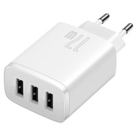 Baseus Compact charger 3x USB 17W white (CCXJ020102)