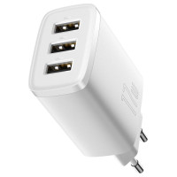 Baseus Compact charger 3x USB 17W white (CCXJ020102)