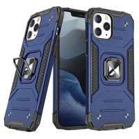 Wozinsky Ring Armor case for iPhone 14 Pro Max armored cover magnetic holder ring blue