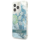 Guess GUHCP13LLFLSN iPhone 13 Pro / 13 6.1" green/green hardcase Flower Liquid Glitter