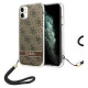 Guess GUOHCN61H4STW iPhone 11 brown/brown hardcase 4G Print Strap