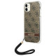 Guess GUOHCN61H4STW iPhone 11 brown/brown hardcase 4G Print Strap
