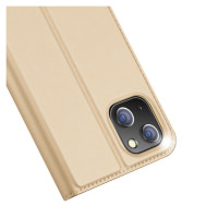 Dux Ducis Skin Pro Holster Flip Cover for iPhone 14 Plus gold