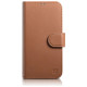 Icarer Wallet Case 2in1 case iPhone 14 leather cover with flap Anti-RFID brown (WMI14220725-BN)