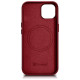Icarer Case Leather case cover made of natural leather for iPhone 14 Plus red (compatible with MagSafe)