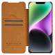 Nillkin Qin Leather Pro Case iPhone 14 Plus Camera Cover Holster Cover Flip Case Brown