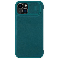 Nillkin Qin Leather Pro Case iPhone 14 Plus Camera Cover Holster Cover Flip Case Green