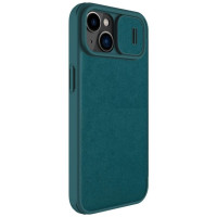 Nillkin Qin Leather Pro Case iPhone 14 Plus Camera Cover Holster Cover Flip Case Green