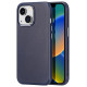 Dux Ducis Naples case for iPhone 14 magnetic leather case MagSafe blue