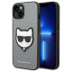 Karl Lagerfeld KLHCP14MSAPCHG iPhone 14 Plus 6,7" hardcase srebrny/silver Saffiano Choupette Head Patch