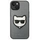 Karl Lagerfeld KLHCP14MSAPCHG iPhone 14 Plus 6,7" hardcase srebrny/silver Saffiano Choupette Head Patch