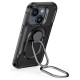Joyroom Dual Hinge case for iPhone 14 armored case with a stand and a ring holder black
