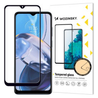 Wozinsky Full Glue tempered glass Motorola Moto E22i / E22 full screen with frame black (case friendly)
