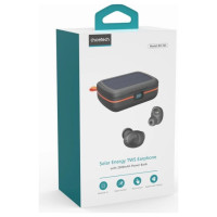 Choetech TWS wireless headphones waterproof with solar panel and built-in 2500mAh powerbank black (BH-T05)